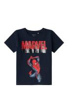 Nmmjaba Spiderman Ss Top Mar Name It Navy