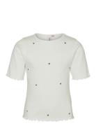 Vmlavender Francis Emb Ss Top Jrs Girl Vero Moda Girl White