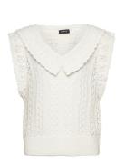 Nlfketty Knit Crop Vest LMTD White