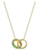 Ice Ridge Necklace Green/Gold Bud To Rose Gold