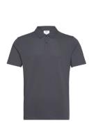 Slim-Fit Cotton Piqué Textured Polo Shirt Mango Grey