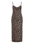 Leopard Midi Dress Mango Brown