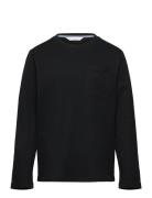 Long Sleeve Cotton T-Shirt Mango Black