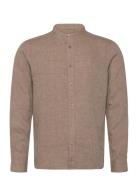 Theo Linen Stand Shirt Mos Mosh Gallery Brown