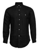 Slim Fit Linen Shirt Polo Ralph Lauren Black