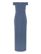 Crepe Off-The-Shoulder Gown Lauren Ralph Lauren Blue