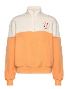 Color Block Zip Sweatshirt Bobo Choses Orange