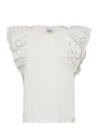 Top With Broderie Anglais Slee Lindex White