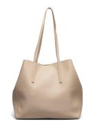 Pebbled Effect Shopper Bag Mango Beige