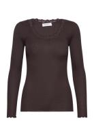 Silk T-Shirt W/ Lace Rosemunde Brown