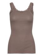 Silk Top W/ Lace Rosemunde Brown