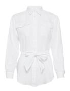 Belted Linen Shirt Lauren Ralph Lauren White