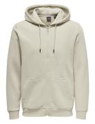 Onsceres Zip Thr. Hoodie Sweat Noos ONLY & SONS Cream