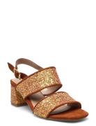 Sandals - Block Heels ANGULUS Gold