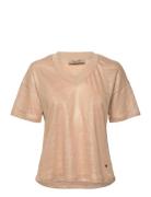 Casa V-Ss Foil Tee MOS MOSH Beige