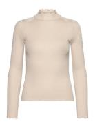 Beatha Silk T-Shirt W/ Lace Rosemunde Cream