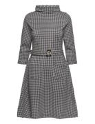 Kim Dress Houndstooth Jumperfabriken Black