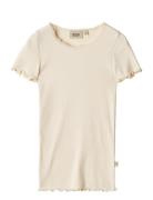 Rib T-Shirt S/S Katie Wheat Cream