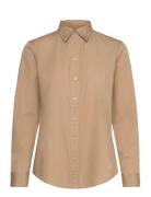 Featherweight Cotton Shirt Lauren Ralph Lauren Beige