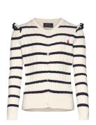 Striped Mini-Cable Cotton Cardigan Ralph Lauren Kids Patterned