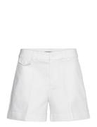 Pleated Double-Faced Cotton Short Lauren Ralph Lauren White