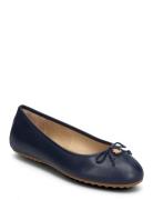 Jayna Nappa Leather Driver Flat Lauren Ralph Lauren Navy