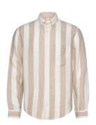 Reg Bold Stripe Linen Shirt GANT Beige