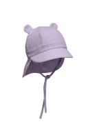 Summerhat Ears Muslin Huttelihut Purple