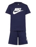 Nkn Club Tee & Short Set Nike Navy