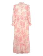 Maxi Chiffon Printed Dress Stella Nova Pink