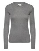 Karonia Ls T-Shirt Kaffe Grey