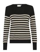 Kalizza Striped Knit Pullover Kaffe Black