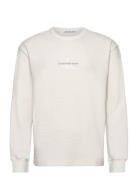 City Grid Ls Tee Calvin Klein Jeans Cream