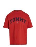 Varsity Embroidery Tee Ss Tommy Hilfiger Red