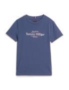 Icon Print Regular Tee Ss Tommy Hilfiger Blue