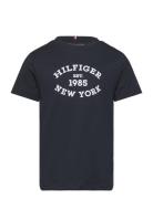 Monotype Flock Regular Tee Ss Tommy Hilfiger Navy