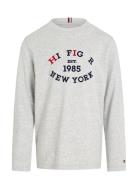 Monotype Flock Regular Tee Ls Tommy Hilfiger Grey