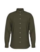 Slhslim-Performance Shirt Ls Noos Selected Homme Green