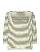 Soft Single Stripe Silje 3/4 Tee Mads Nørgaard Green