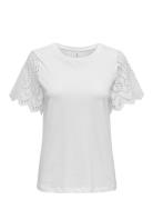 Onlebba Life S/S Lace Top Jrs ONLY White