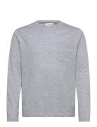 Long Sleeve Cotton T-Shirt Mango Grey