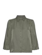 Mssherina 3/4 Sleeve Shirt Minus Khaki