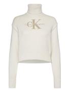 Chenille Monologo Sweater Calvin Klein Jeans White