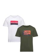 Jjnolan Tee Ss Crew Neck 2Pk Mp Mni Jack & J S Patterned