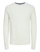 Jjpannel Knit Crew Neck Aw24 Jack & J S White