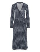 Elisa Harlekin Wrap Dress Ilse Jacobsen Blue