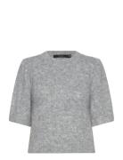 Vmnovah Ss O-Neck Puff Pullover Ga Noos Vero Moda Grey