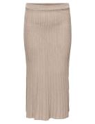 Cartess Midi Skirt Knt ONLY Carmakoma Beige