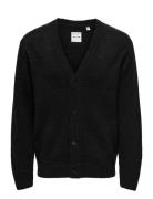 Onsanthony Reg 5 Button Card Knit ONLY & SONS Black