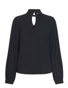 Visurashil High Neck L/S Top/R/Dfs Vila Black